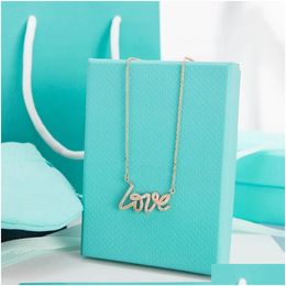 Pendant Necklaces High-End Love Necklace Luxury Designer Womens Pendants European And American 18K Gold Jewelry Gift Factory Wholesale Dhd3S