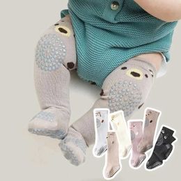 Kids Socks Anti slip baby summer socks for boys and girls with cartoon animal patterns printed on their kneesL2405