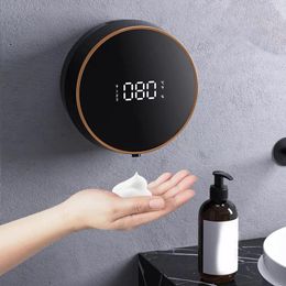 Liquid Soap Dispenser Touchless Auto Foam Wall Mounted Large Capacity Hand Wash Smart USB Charging Three Gear Adjustable