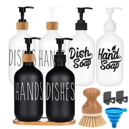 Liquid Soap Dispenser 500ML Matte Black Dish Bottle Kitchen Refillable Bathroom Hand Shampoo Shower Gel Press
