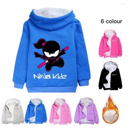 Jackets Girls Winter Jacket Kids Parka NINJA KIDZ Hooded Thicken Warm Children Girl Coat Little