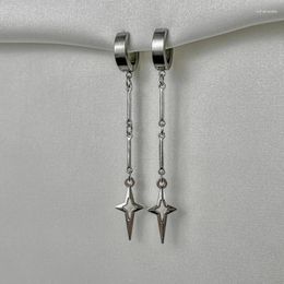 Dangle Earrings Fashion Classic Silver Color Long Star For Women Men Neo Gothic Punk Minimalist Cool Spice Style Jewelry