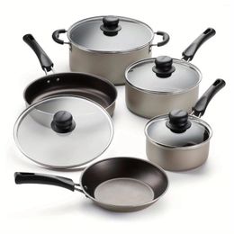 Pans Tramontina 9-Piece Non-Stick Cookware Set Champagne