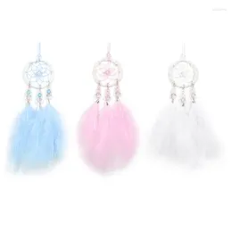 Decorative Figurines Feather Beads Hanging Pendant Wall Decor Ornament For Home Girls Bedroom Car Office Window Decoration 50LB