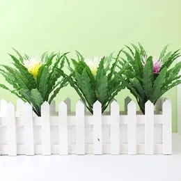 Decorative Flowers Artificial Plants Potted Wedding Party Ornament Green Grass Home Garden Decoration Fake Bonsai