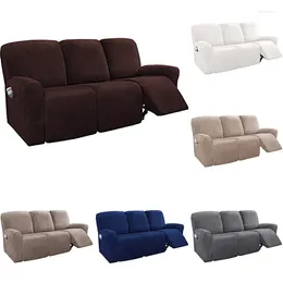 Chair Covers 8 Pcs /set Recliner Split Suede Sofa Cover All-inclusive Massage Couch Slipcover 3 Seater RelaxerArmchair Protector