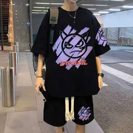 Men's Tracksuits 2023 Summer Mens Sets Japan Fashion Strtwear 2 Piece Sets Sports Short Suit Men Casual Men Clothing Jogging Tracksuit Men Set Y240508