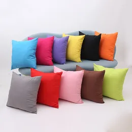 Pillow Simple Plain Pure Colours Polyester Pillowcase Modern Nordic Sofa S Cover Livingroom Bedroom Cute Throw Pillows Decor Home