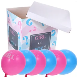 Party Decoration Box Baby Boxes Birthday Decorations Blue Balloons For Shower Girl Gender Reveal Pink Boys