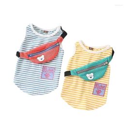 Dog Apparel Summer Clothes Cotton Stretch Backpack Vest Teddy Law Fighting Pet Clothing Puppy