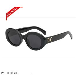 Sun Eyewear Round Fashion Sunglasses Glasses Designer Brand Black Metal Frame Dark Glass Lenses for Mens Womens Q6ED