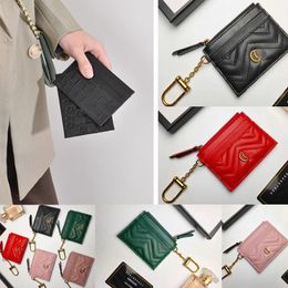 Fashion Designer Credit ID Card Holder Purse Luxury Sheepskin Leather Wallet Money Bags Case Mens Womens Fashion Cards Bag Classic Card Holder flexible