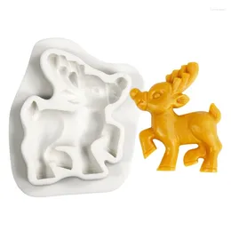 Baking Moulds Reusable 3D Silicone Mold DIY Reindeer Handmade Mould For Fondant/Cakes R7UB