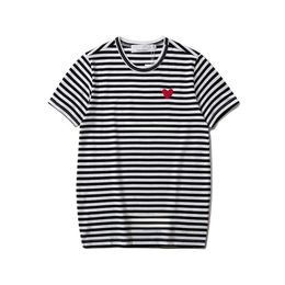 Commes Des Garcon Retro Fashion Designer Play Men Shirt Designer Red Heart Goth Black Cdgs T-Shirt Shirt Casual Fashion Embroidery Short Sleeve Summer Shirt 262