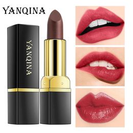 Yanqina Yanqina Black Rose Lipstick暖かい段階的な変更メイクアップカラーディスプレイ保湿色の口紅の口紅の口紅を変える