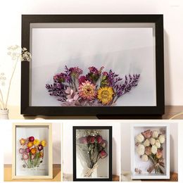 Frames DIY Dried Flowers Frame Shadow Box Handmade Cubic Hollow Po For Dry Leaves Butterfly Specimen