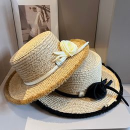 Summer Straw Hat Sunhats Caps Designer Flora Bucket Hats Womens Men Fashion Beach Cap Classic 2 Colours Outdoor Sunhat Fitted Grass Hats Large Brimmed Hat