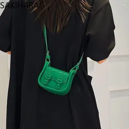Bag Mini Satchels For Women Temperament Solid Color Fashion Designer All Match Sweet PU Leather Preppy Kawaii Crossbody Bags