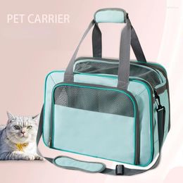 Cat Carriers Pet Carrier Bag Portable Soft-sided Breathable Dog Bags Outgoing Travel Mesh Pets Handbag 2024