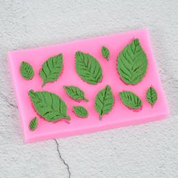 Baking Moulds 1Pc 3D Leaf Silicone Mould Shape Chocolate Candy Fondant Cake Decorating Tools Mould Home Decor