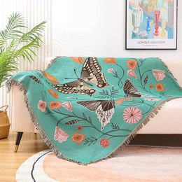 Blankets Nordic Throw Blanket Butterfly Leisure Sofa Cover Outdoor Picnic Camping Mat Towel Tablecloth Home Decor Tapestry