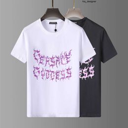 Mens Designer t Shirt Italian Milan Fashion Print T-shirt Summer Black White Hip Hop Streetwear 100% Cotton Tops Plus Size 6924 dsquares dsqureditys 2 dsquards I90C