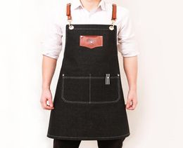 Apron cowboy Korean fashion painting barista tea shop waiter printing hairdressing uniform custom logo Y2001032355251