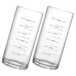 Mugs 2pcs Portable Glass Cups Clear Coffee Mug Smoothie Drinking Capacity Milk Bottles