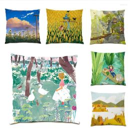 Pillow Decorative Cases Nordic Style Velvet Fabric Covers Comfortable Home Fashion Cover 45x45 Pillowcase E0477