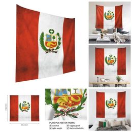 Tapestries Peru Peruvian Flag National Of Tapestry Top Quality Print Humor Graphic R333 Wall Paintings