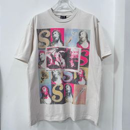 Summer Cotton Tees T-shirts Vintage Us Size Men Women Printed Tops Tee Hip Hop Real Pics