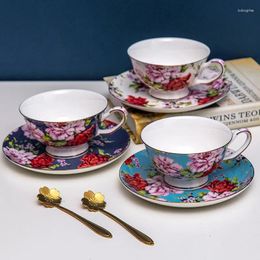 Cups Saucers Bone China Luxury Coffee Tea Cup And Saucer Set Mug Sets Reusable Espresso Original Breakfast