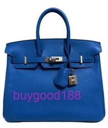 AAbirdkin Delicate Luxury Designer Totes Bag 25 Blue Leather Hardware Women's Handbag Crossbody Bag