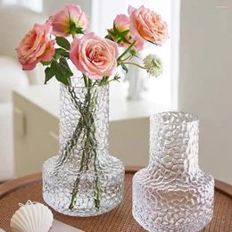 Vases Artistic Transparent Flower Vase Home Decor Modern Style Living Room Decoration Glass Crafts Hydroponic Garden Ornaments