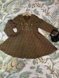 Top girl dress designer child skirt Size 120-160 Full print of letters baby dresses High quality fabric kids frock Jan10