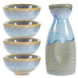 Wine Glasses 1 Set Ceramic Storage Holders Sake Pot Japanese Style Cups (Assorted Color)