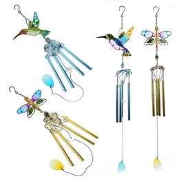 Decorative Figurines Dragonfly Wind Chime Glass Crafts Gardening Hummingbird Chimes Pendant High Quality For Wall Window Door Hanging