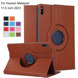 360 Rotating Stand Leather Case for Huawei Matepad 11.5 2023 T10 T10s MatePad SE 10.4 Honour Pad V6 X8 X9 X8 Pro T5 T3 10 Lichee PU Leather Flip Tablet Cover