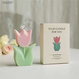 Scented Candle Creative Wedding Guest Gifts Candles Tulip Blossoms Fragrant Candles Beautiful Room Decoration Fragrant Candles Girls Birthday Gift WX