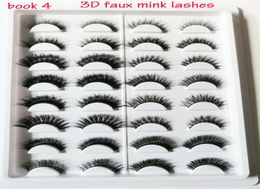 100 real siberian 3d mink fur strip false eyelash long individual eyelashes 3pairs mink lashes extension7124730