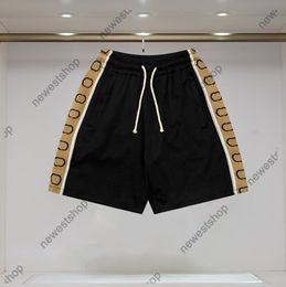 Luxury Mens shorts designer Reflective Ribbon double letters print short Classic full print jacquard pants Streetwear Trousers casual cotton Joggers