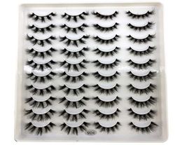 False Eyelashes 20 Pairs 1520mm Natural 3D Fake Lashes Makeup Kit Mink Extension MaquiagemFalse7744884