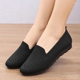 Casual Shoes Women's Loafers 2024 Knitting Breathable Summer Flat For Women Ballet Light Vulcanized Sneakers Spring Ladies Sock