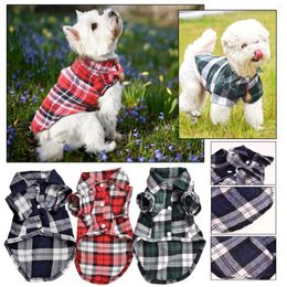 Dog Apparel 3 Colours Fashion Pet Puppy Plaid Shirt Coats Dogs Cloth Jacket In Fall