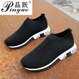 Fitness Shoes Plus Size 35-43 Women Sneakers Crystal Flats Woman Casual Daily Lady Fashion Exercise Hiking Home Footwear