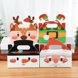 Gift Wrap Christmas Candy Box Bag Deer Santa Claus Cookie Packages Merry Home 2024 Year Navidad