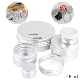 Storage Bottles 10PC 5ml10ml15ml30ml40ml50ml60ml80ml100ml Aluminium Tin Jars Metal Empty Box Small Cosmetic Face Eye Cream Lip