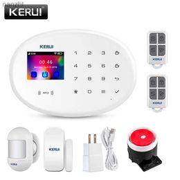 Alarm systems KERUI W20 alarm system home safety WIFI GSM home wireless application remote control 2.4 inch screen Burglar alarm with motion sensor WX