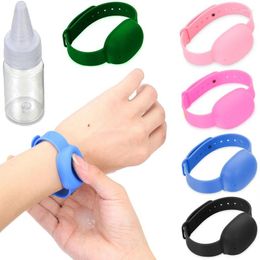 Liquid Soap Dispenser Portable Sillicone Wristband Reusable Bracelet Hand Band With Squeeze Bottle Outdoor 12-13ML