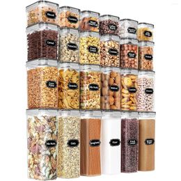 Storage Bottles PRAKI Airtight Food Containers Set With Lids -24 PCS BPA Free Kitchen & Pantry Organisation Plastic Leak-proof Canisters